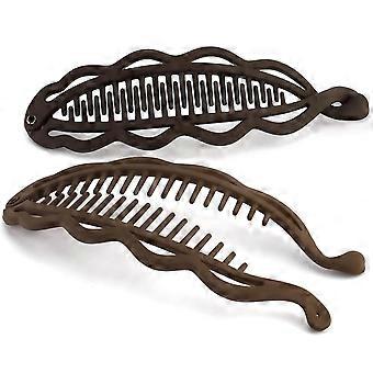2 große Bananen-Haarspangen für dickes, schweres Haar, matte Bananen-Haarspangen