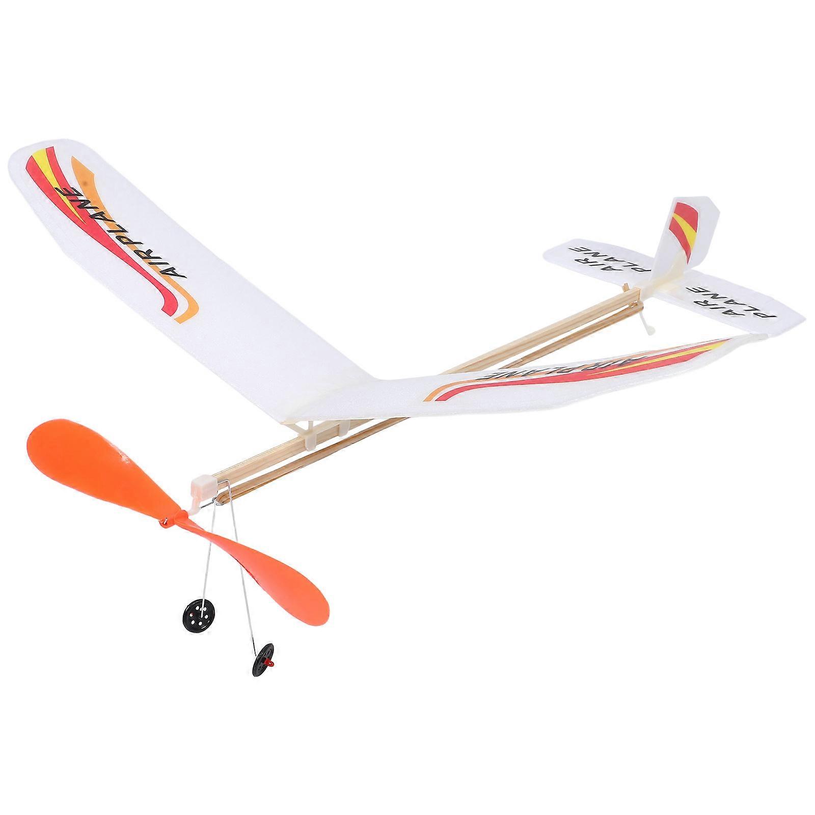 Gummibandsdriven flygplansleksak för barn DIY-montering 1-set modell