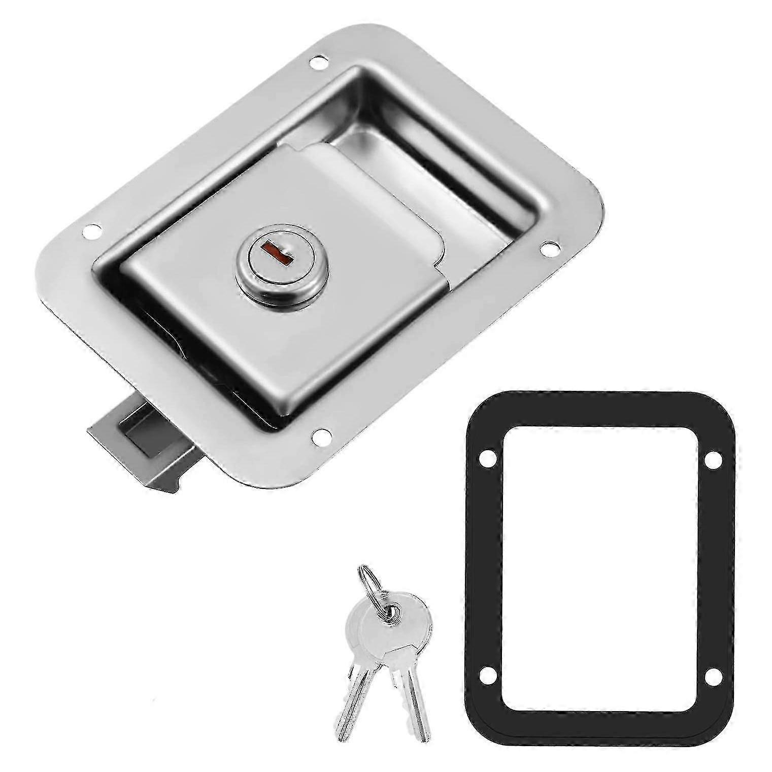 Paddle-type bolt lock with lock and key, caravan lock