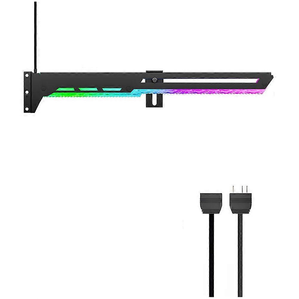 ARGB 5V 3PIN Graphics Card Bracket Adjustable ARGB AURA SYNC Computer Graphics Card GPU Bracket Stable Support Black