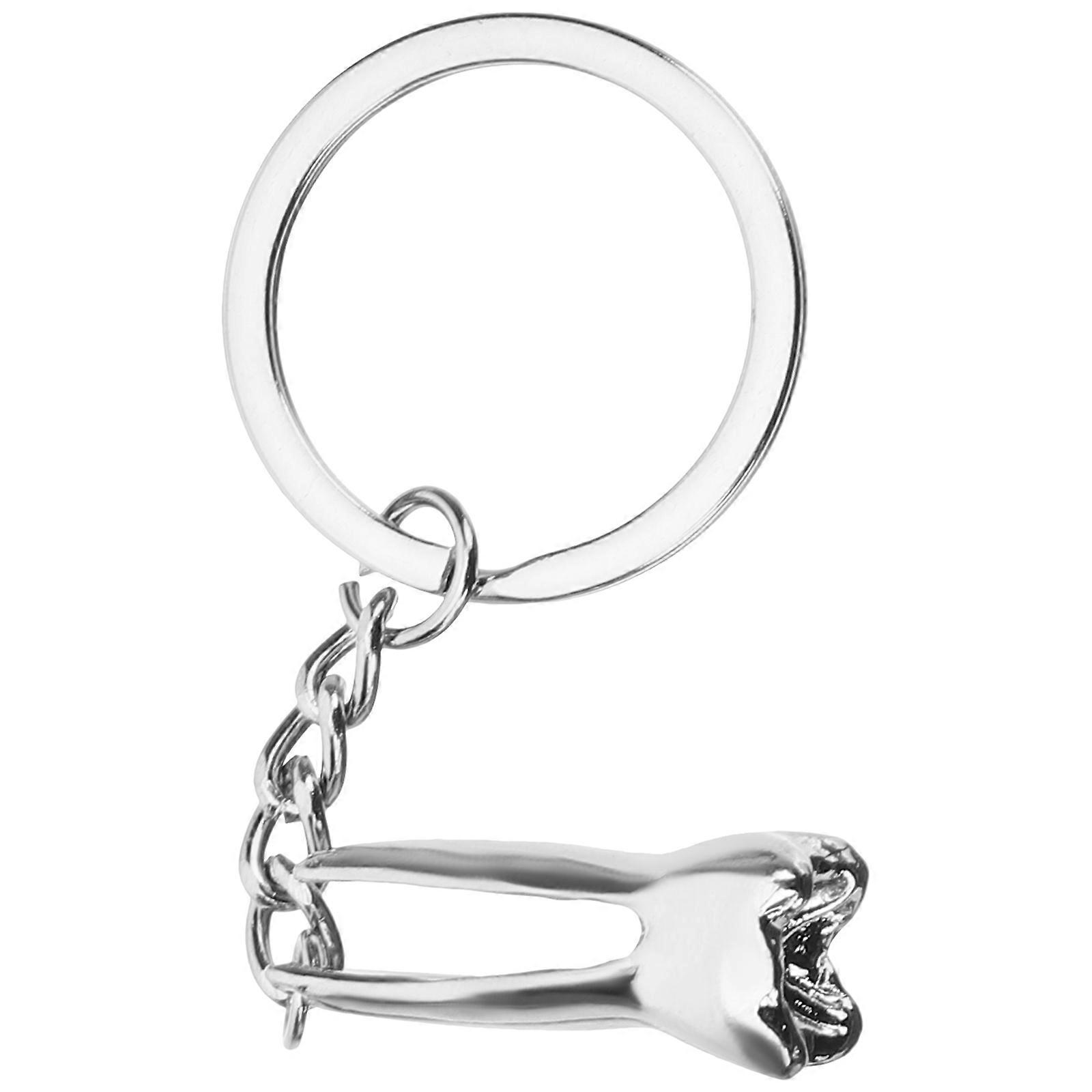 Tooth Keychain Creative Keychain Key Ring Backpack Key Hanging Decor Dentist Gift