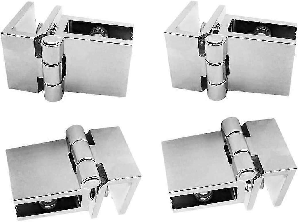 90-Degree Glass Door Hinges, 4-Pack Replacement