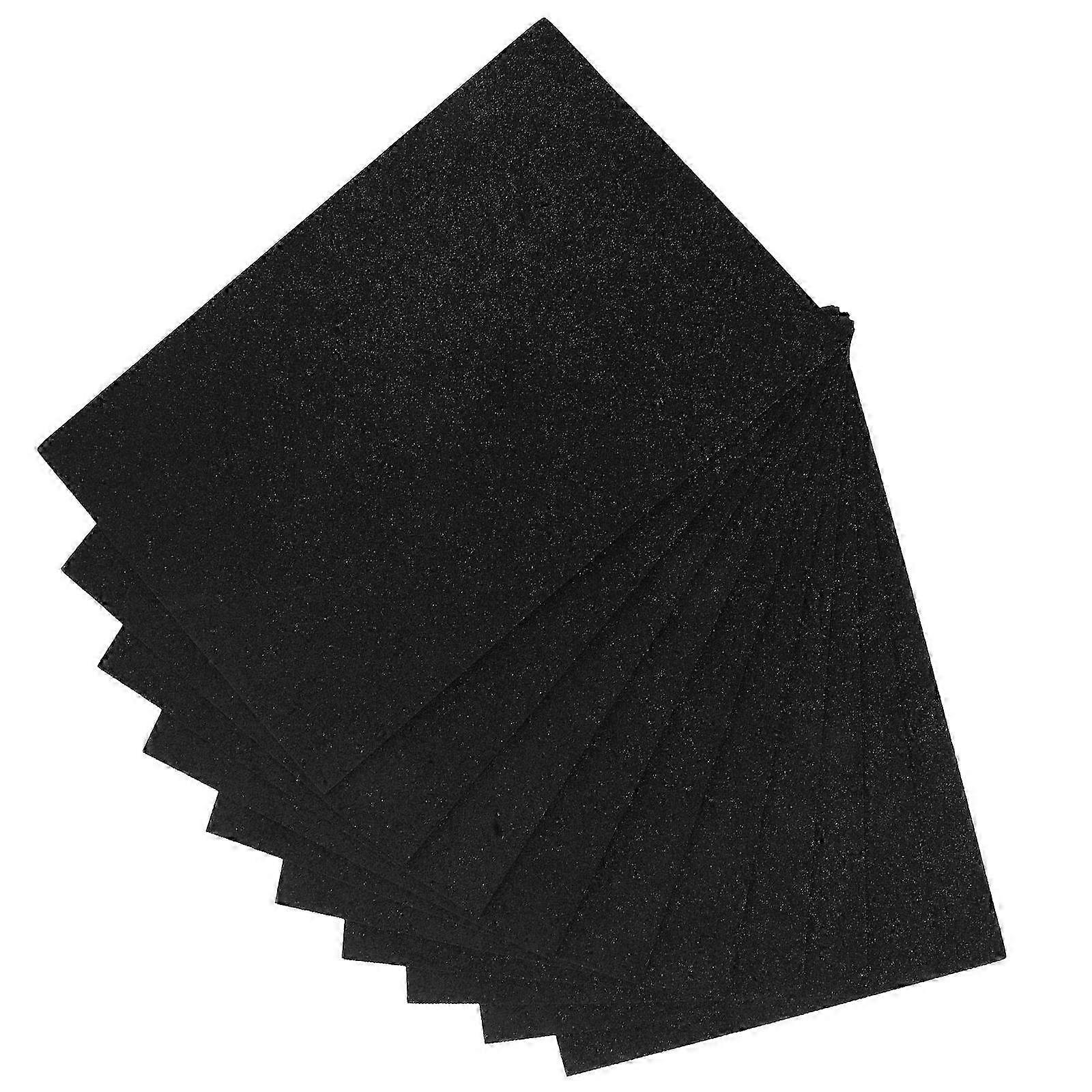 Black Glitter Card Multi-Function A4 Sponge Sheets for Crafting 10Pcs