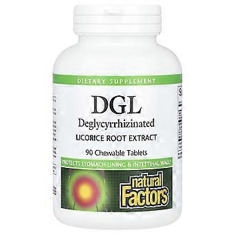 Natural Factors, DGL, Deglycyrrhizinated Licorice Root Extract, 90 Chewable Tablets, 2-Pack