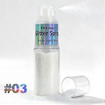 Draagbare glinsterende bodyspray, langdurige, zweetbestendige highlighterpoeder, sprankelende haarspray voor feestjes en podiummake-up 15 g