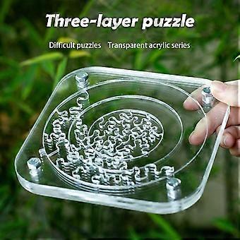 1000pcs Acrylic 3d Puzzle Toys Brain Tease Jigsaw Puzzle Toys Ten Level Difficulty Irregular Puzzle Toys For Adult Gifts