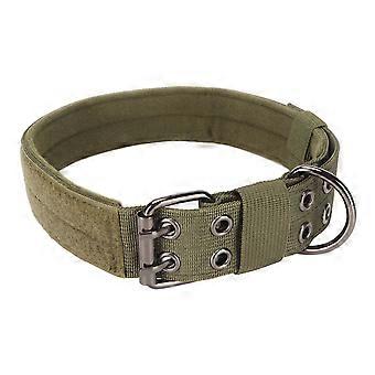 Collare per cani militare Collare di addestramento per animali domestici allargato leggero traspirante regolabile con anello a D in metallo per cani di taglia media M