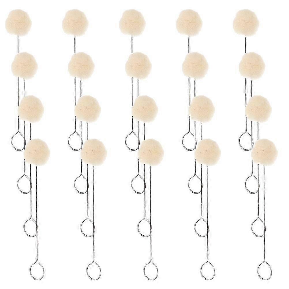 Wool Ball Brushes for Dyeing, 25-Piece Kit, Iron and Wool Material, DIY Craft Tools