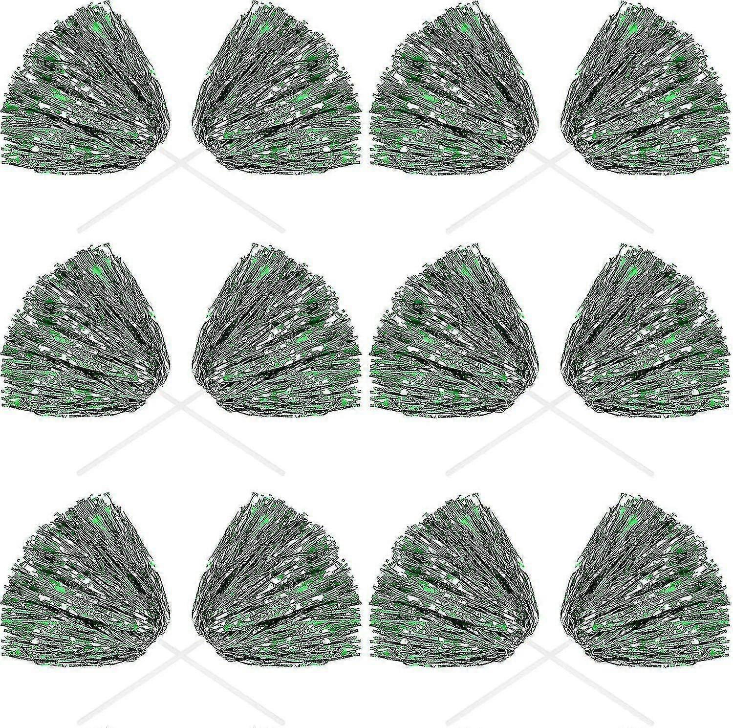 24 Pack Cheerleading Pom Pom 12 polegadas Cheerleader Pom Poms com Baton-YuJia