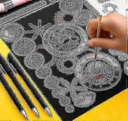 22pcs Magic Flower Ruler Set avec stylo