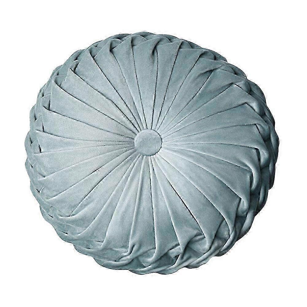 Round Pleated Throw Pillows, Classy Accent Pumpkin Throw Pillows-Yvan