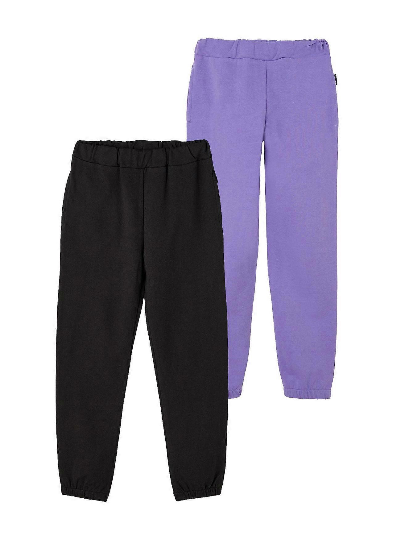 Mädchen Sweat Pants Basic Casual Jogginghose 2er-Set Elastischer Bund NAME IT
