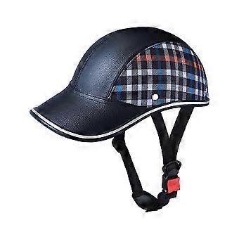 Regulowany kask rowerowy dla dorosłych, czapka z daszkiem w stylu retro, osłona przeciwsłoneczna z PU, 21,724,4 cala, kompatybilny z rowerem