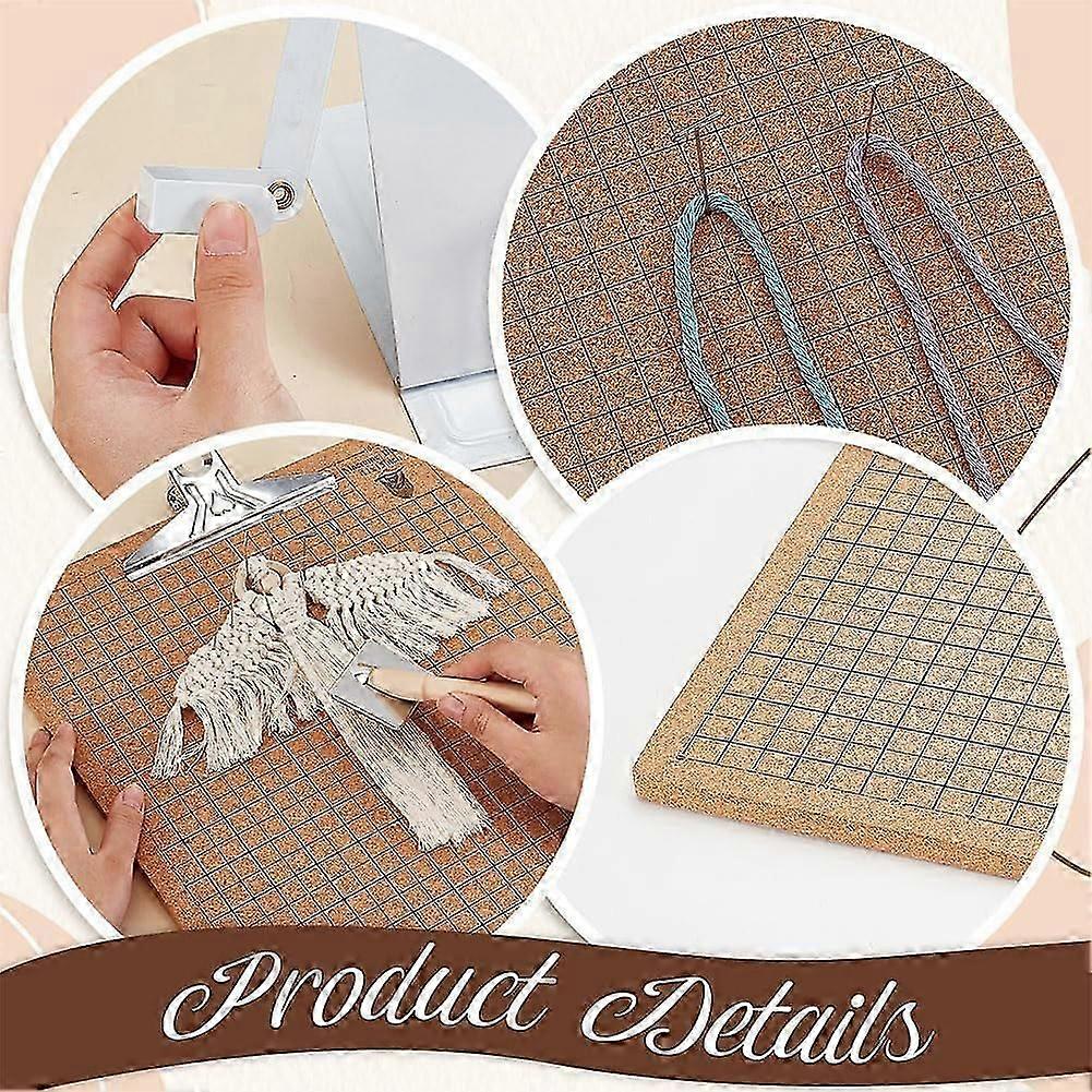 Macrame Board Set, Macrame Board and Metal Adjustable Stand, Macrame Supplies Double Sided Grid Macrame Project Board