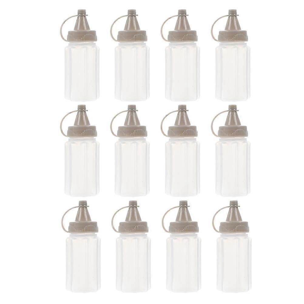 Salad Dressing Squeeze Bottles | Leakproof Sauce Containers | 12Pcs Pack