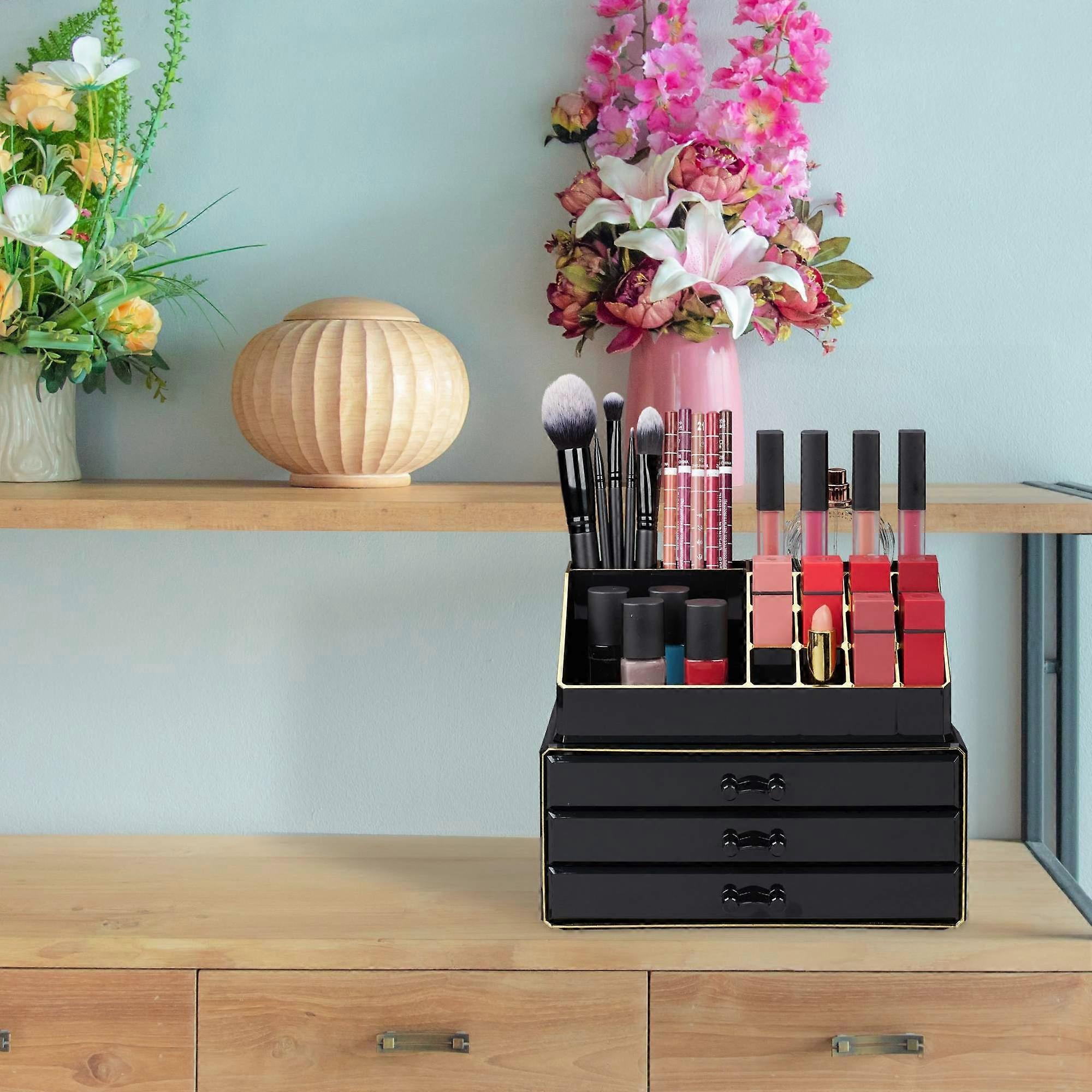 Makeup storage with 4 drawers