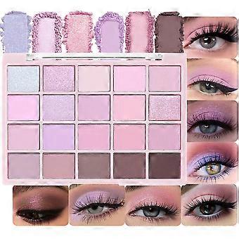 Palette di ombretti opachi a 20 colori - Lunga durata, impermeabili, polvere morbida e sfumabile per look quotidiani.