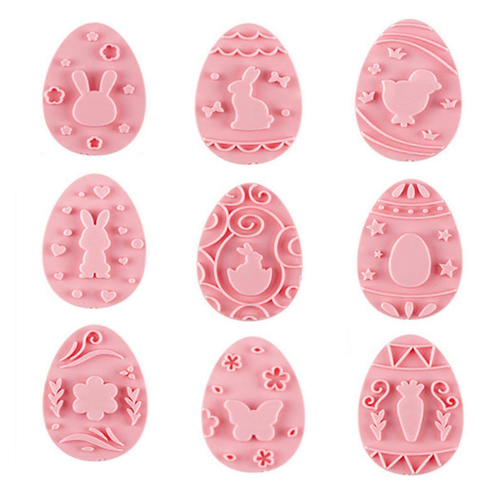 Easter Decor Easter 2024 Easter Bunny Easter Fondant Baking Tool 9 Piece Set