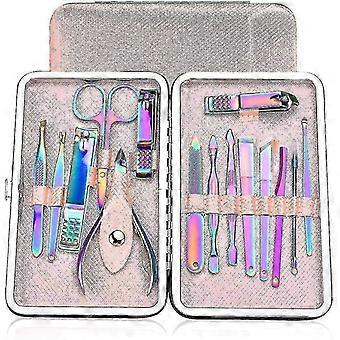 15 Pcs Rainbow Color Toenail Clippers Nail Clippers Pedicure Tools Manicure Set