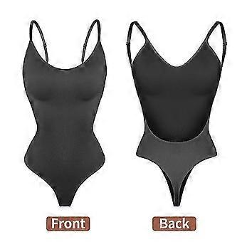 Low Back Thong Bodysuit for Women Seamless Backless Sculpting Shapewear Tummy Control