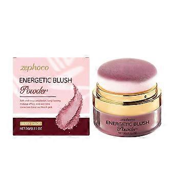 Róż w kolorze jagodowym Zephoco Energetic Nude Blush Powder ma delikatną konsystencję i naturalny kolor, tworząc codzienny makijaż w klimacie