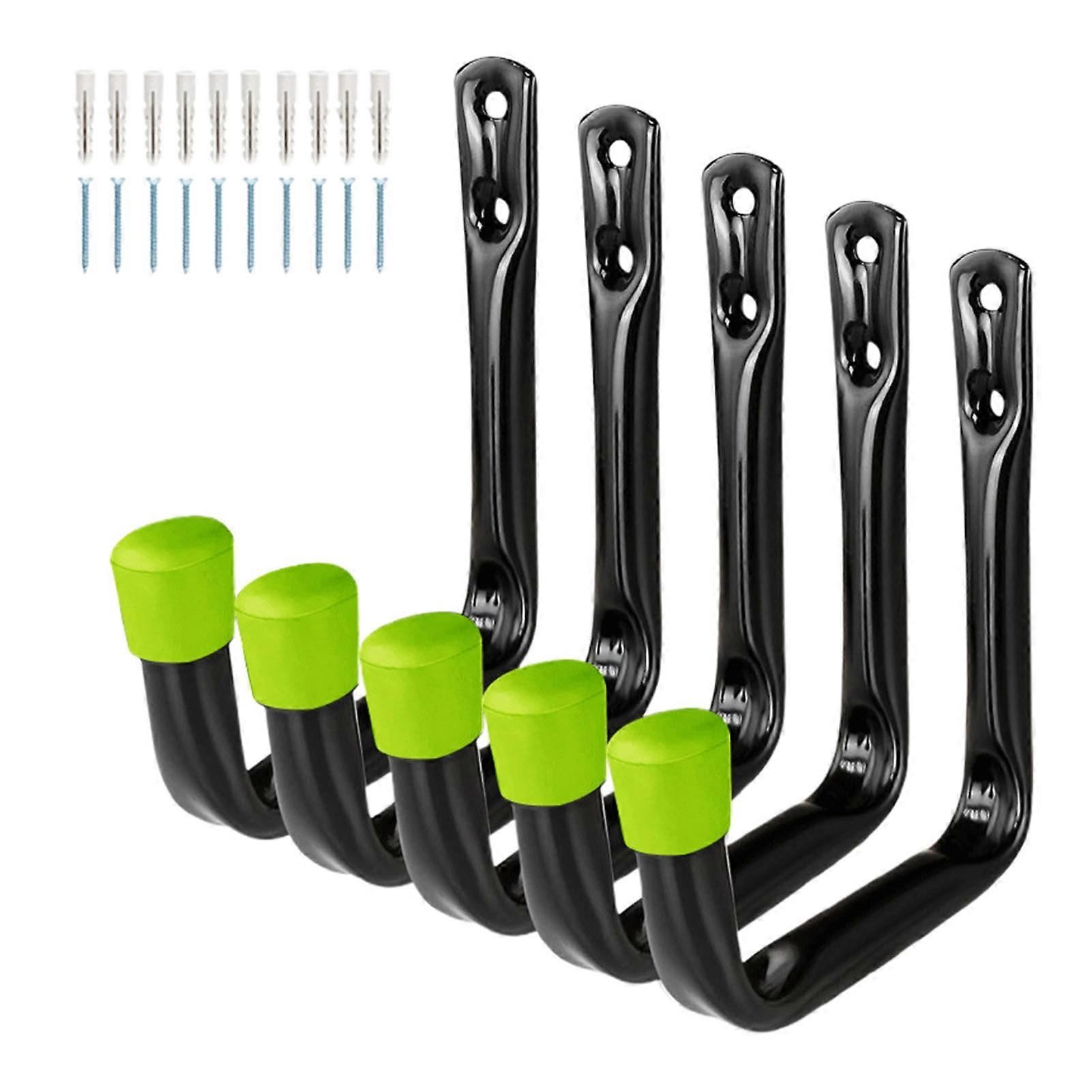 5Pcs Garage Storage Hooks for Tools and Bikes