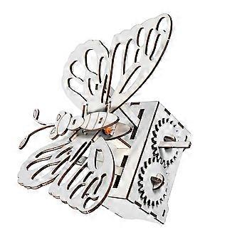 Wooden Hand Cranked Butterfly DIY Toy for 2Sets Science Learning Craft