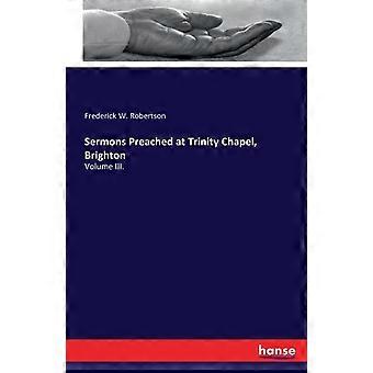 Sermons Preached At Trinity Chapel Brightonvolume Iii - Frederick W. Robertson - Paperback - en Book