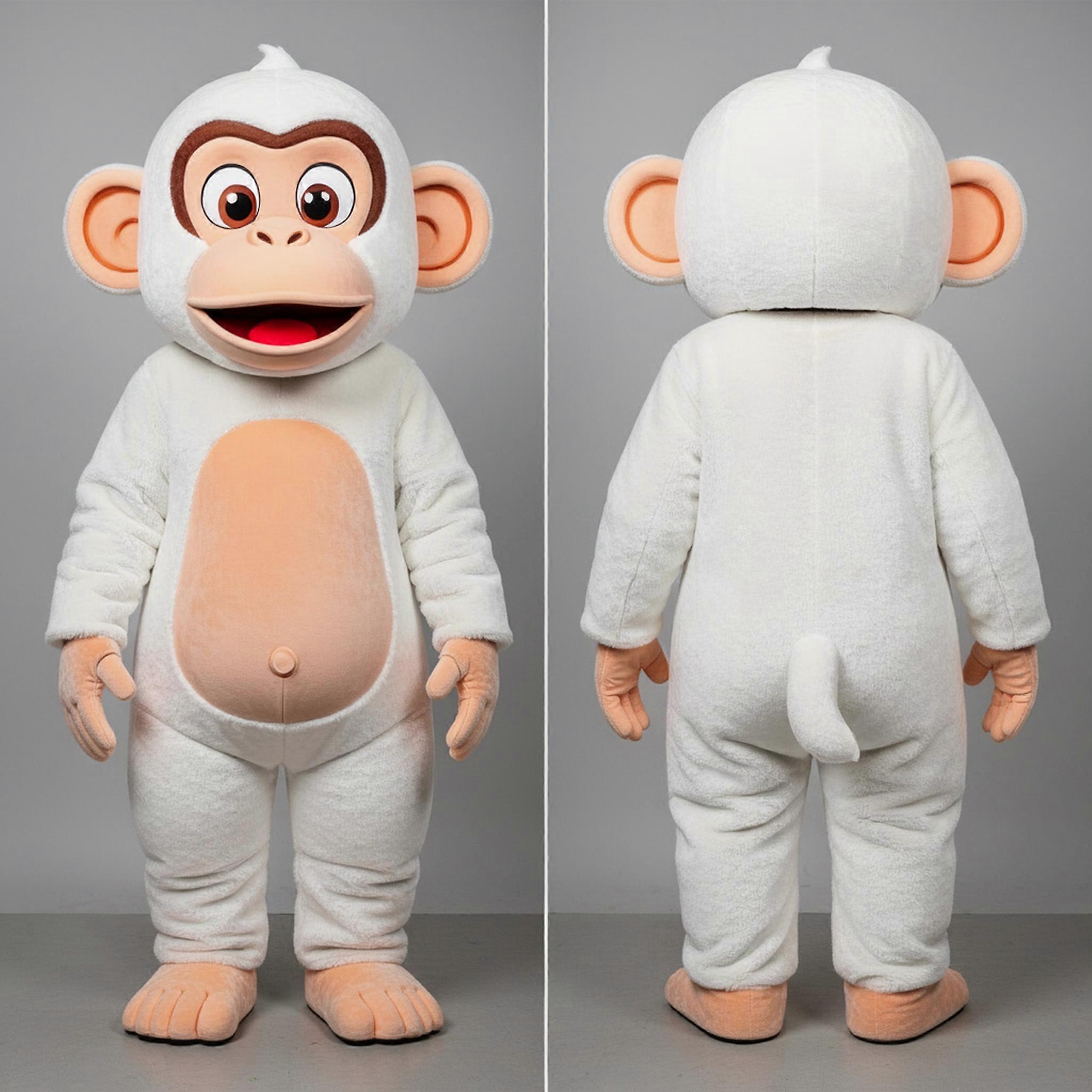 MASTICOT Ivory Soft Chimpanzee Mascot