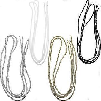 4 Pairs Decorative Shoe Strings Metal Shoelaces Replacement Footwear Accessories