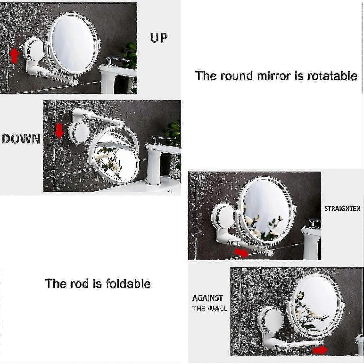 Adjustable 360 Rotating Double Mirror