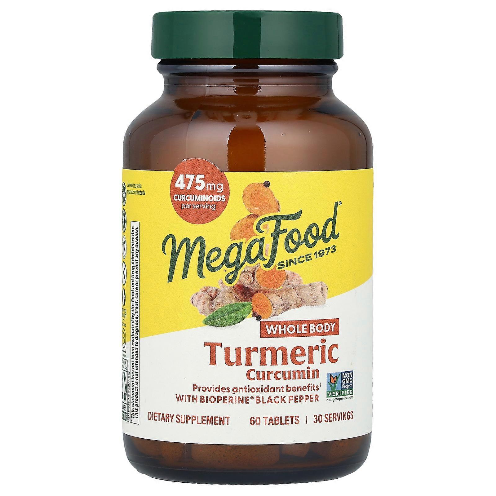 MegaFood, Turmeric Curcumin, 60 Tablets