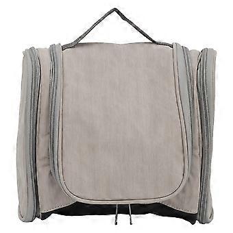 Saco de Higiene Pessoal Saco de Maquiagem Pendurado à Prova d'Água PU 6000ml Grande Capacidade Fácil Manutenção Saco de Viagem para Chuveiro Banheiro Cinza