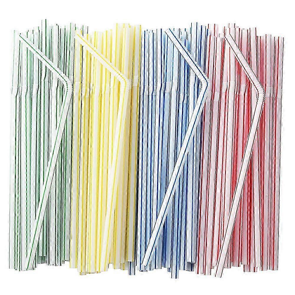 20.8cm Bendable Colour Straws 50pc