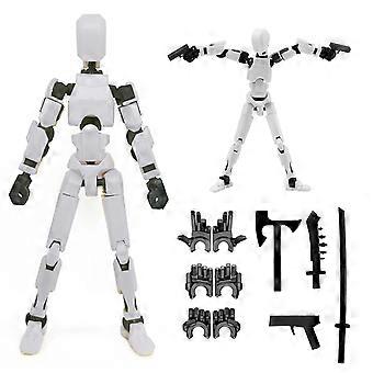 Action figure bianca articolata da 13 pollici con design multi-articolazione per collezionisti e bambini.