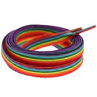 Vertical Stripes Shoe Tie Rainbow Shoelace for Shoes Use 1Pair Fashion