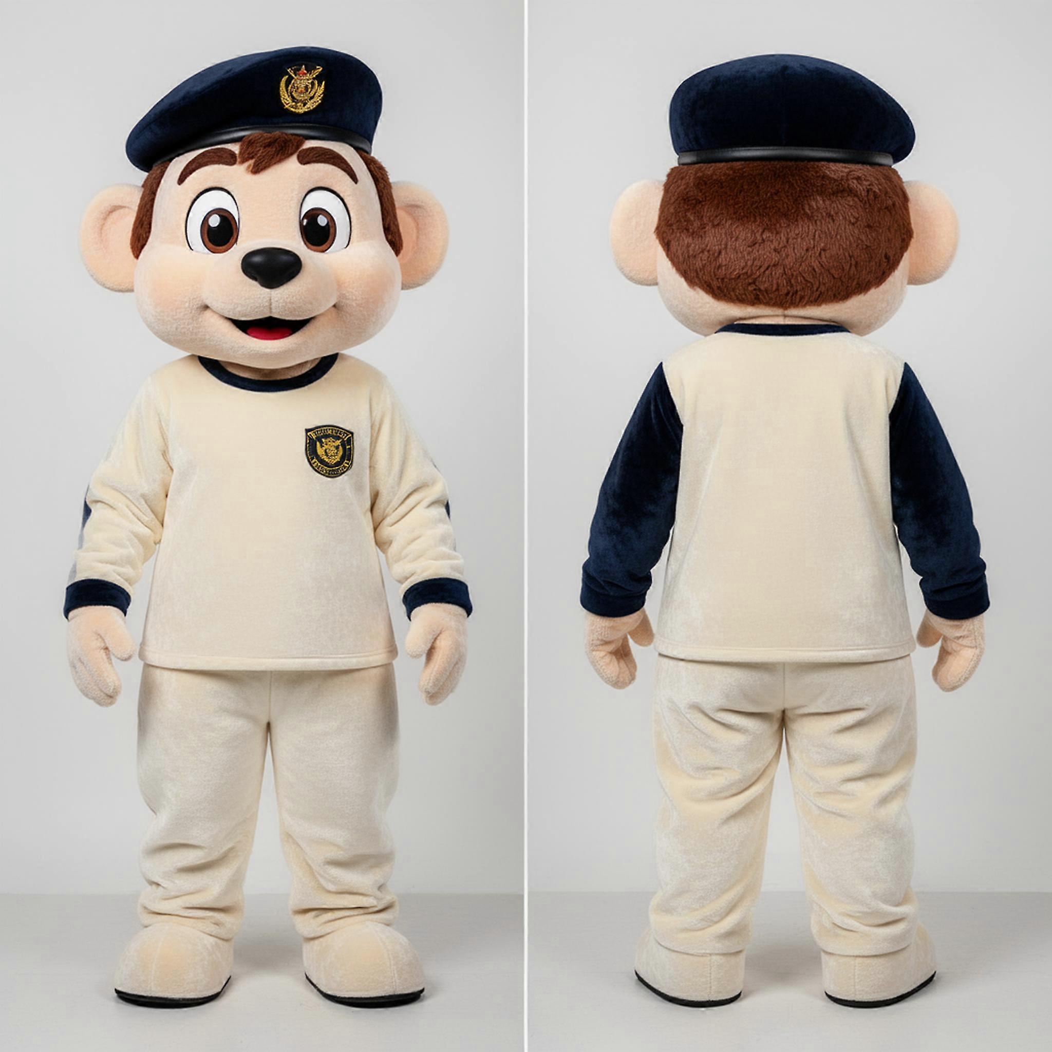 MASTICOT Navy Blue Broad Shouldered Navy Soldier Mascot