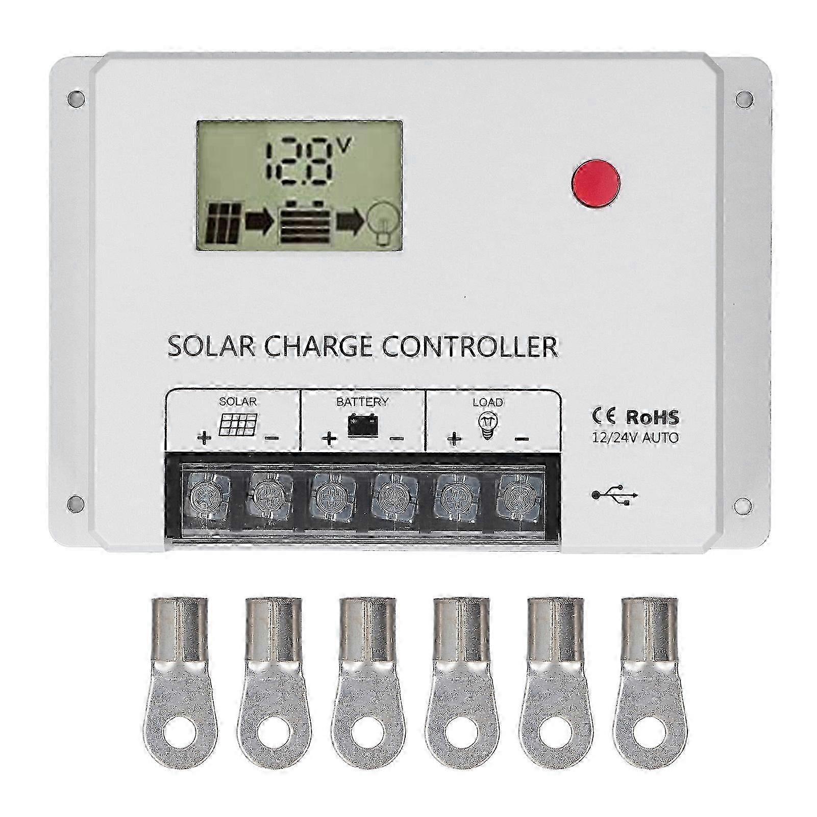 PWM Solar Charge Controller Parameter Automatic Adjustment Large LCD Display Solar Charge Regulator 60A 12V 24V