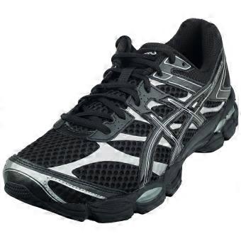 Asics Gel-Cumulus 16 Unisex-Laufschuhe in Schwarz/Silber