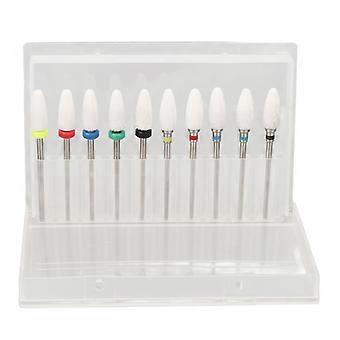 10pcs Nail Drill Bits Organizer Display Stand, 20-Hole Manicure Tool Storage Case