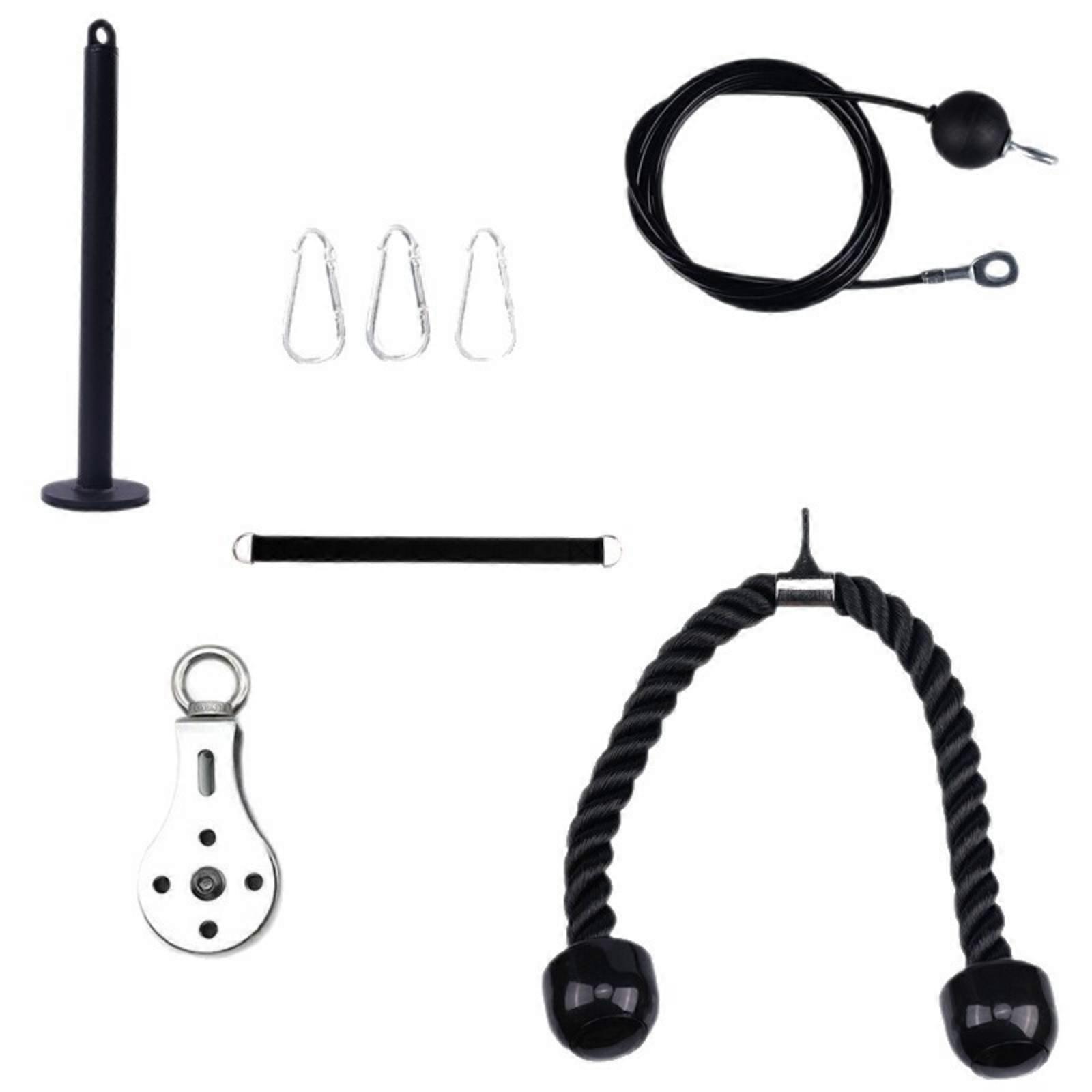 8 Pieces Tricep Rope Pulldown Kit Multi-Functional Arm Strength Training Set