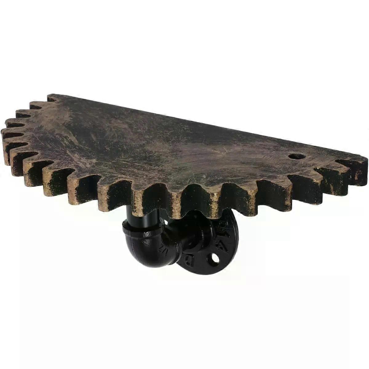 Rustic Pipe Shelf Bracket Iron Wall Shelf Decor with 8 Screws