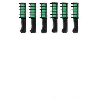 Washable Hair Chalk Combs for Kids Girls, Bright Temporary Hair Color Set Green 6 Pack, Easy Wash Removal for Party Styling
