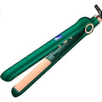 Hair Straightener and Curler 2 in 1 with Ceramic Curling Iron, Fast Heating, Negative Ion Care, Green