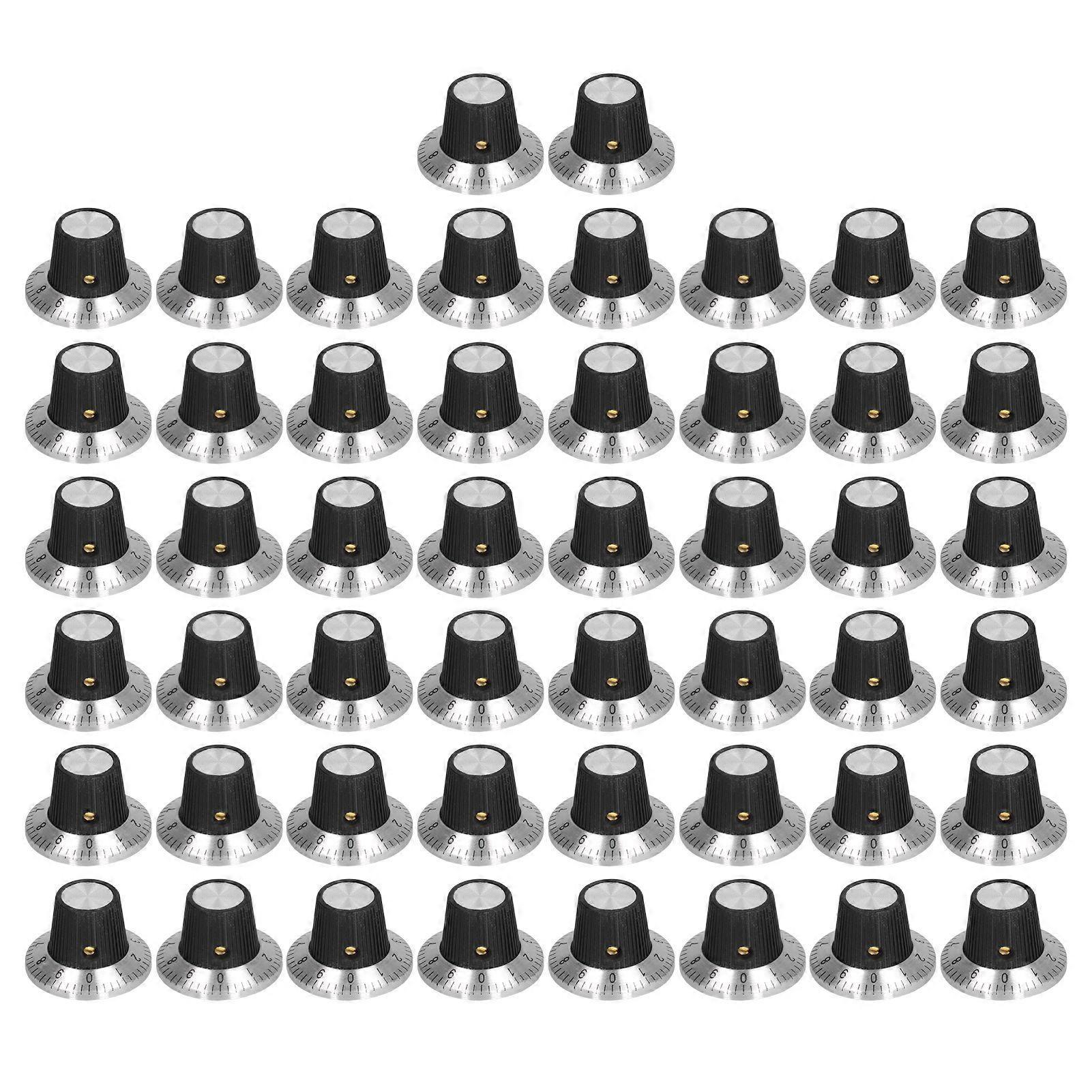 50Pcs Potentiometer Dial Knob Plastic Control Knobs Caps Replacement with 6mm Shaft BEMC1 YEMAA