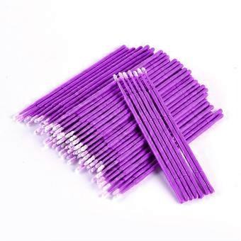 100 Pieces Micro Applicator Brushes, Micro Eyelash Brushes, Micro Applicator Brushes, Micro Makeup Brush for Eyelash Extension Eyebrow Lip Mouth-brnv