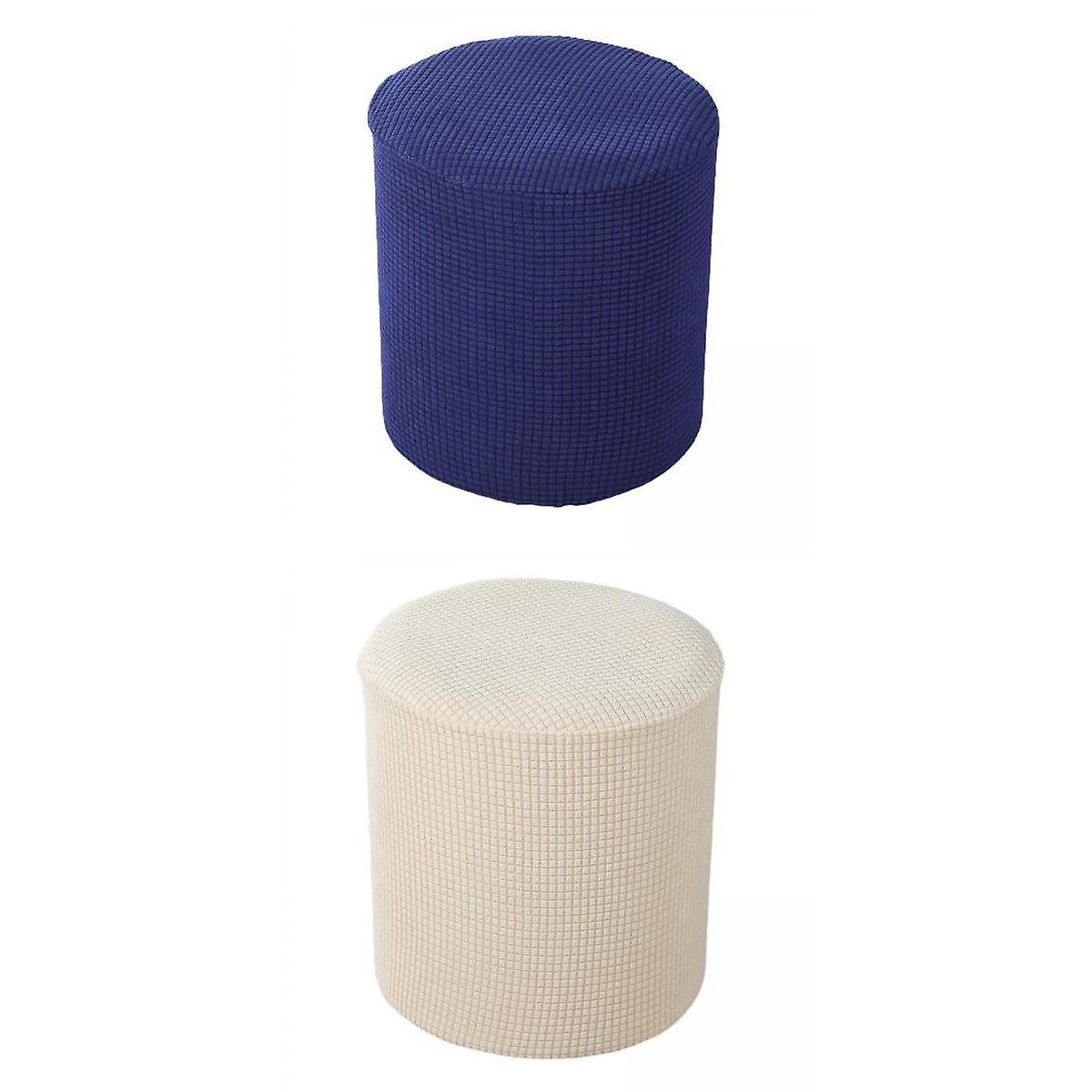 2 Pieces Slipcover Footstool Protector Covers Stool Covers Stretch