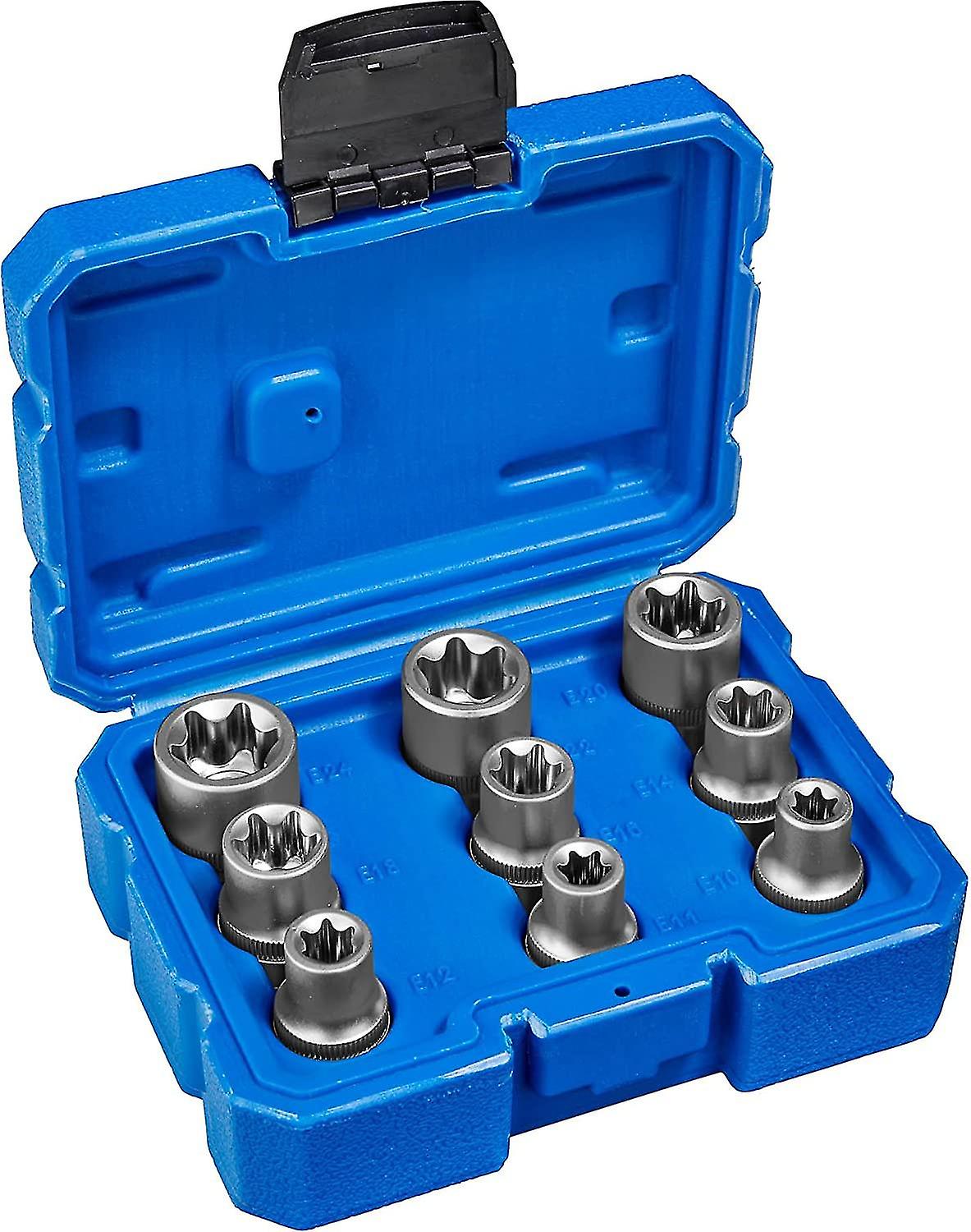 9-piece Torx Socket Wrench Set, Sockets With Coding And Ball Groove