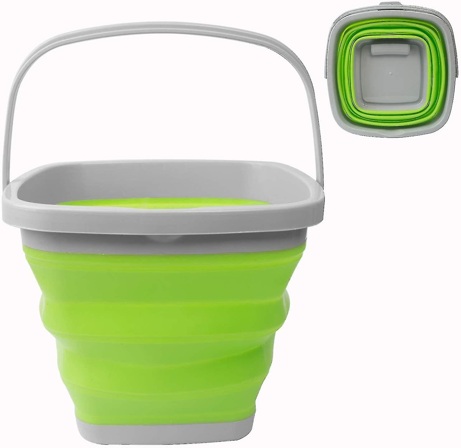 10l Silicone Plastic Foldable Bucket , Space Saving Bucket For Fishing, Camping