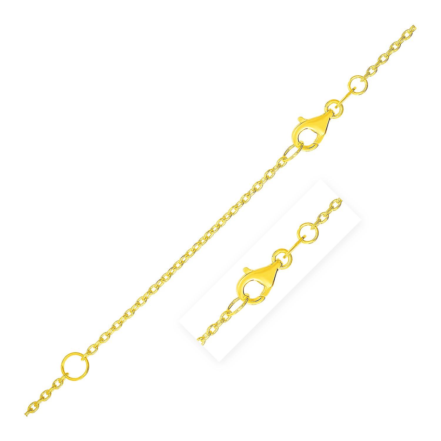 Extendable Cable Chain in 14k Yellow Gold (1.2mm)